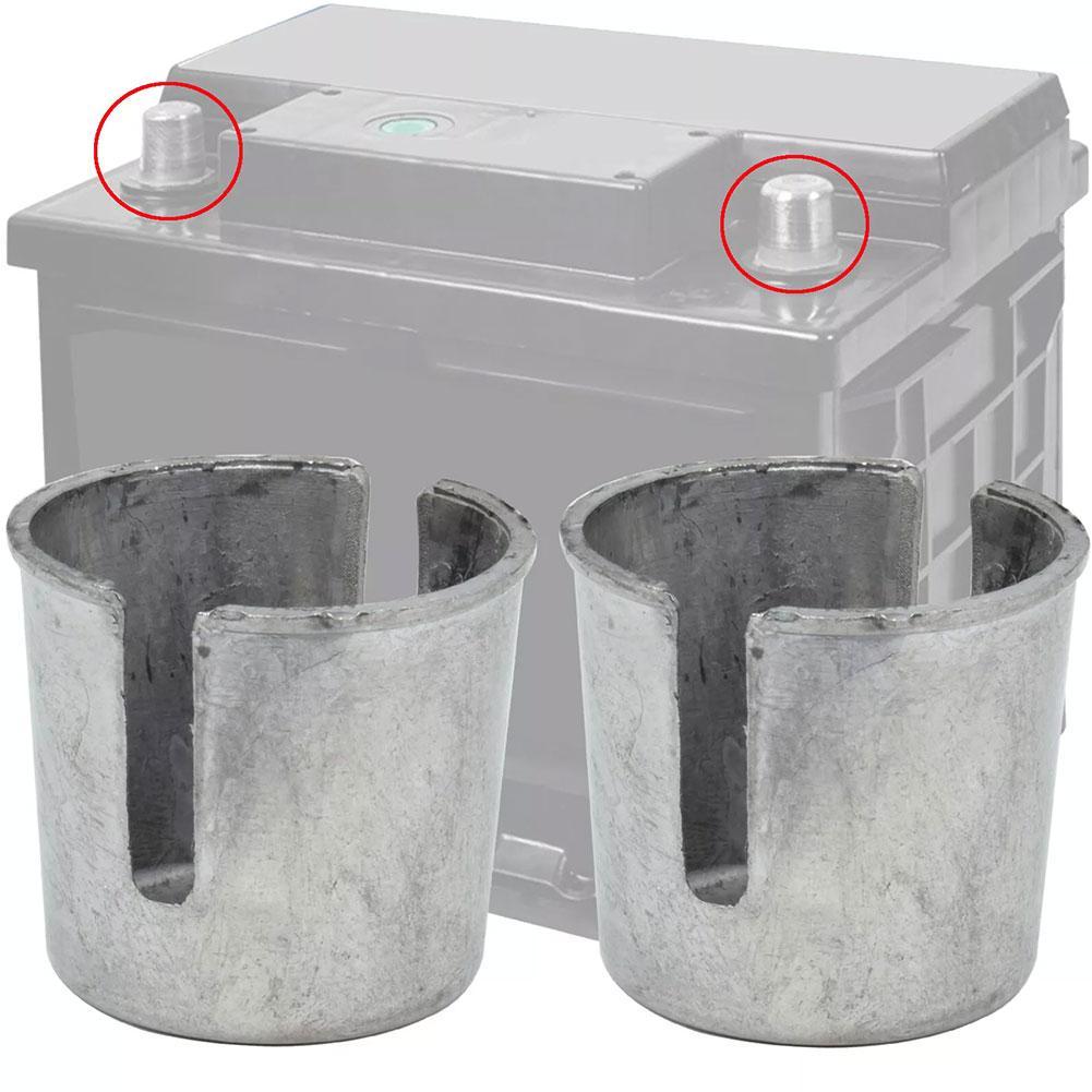 2Pcs Car Auto Truck Battery Post Repair Shims For Worn Down Posts Loose Terminal Posts Tool Accessories Parts Positive Negative