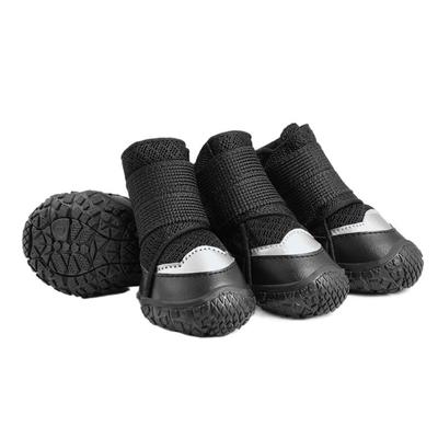 4 Stück/Set Hunde Outdoor-Stiefel Atmungsaktive Hundeschuhe Verschleißfeste Wasserdichte Hundeschuhe Anti-Rutsch Weiche Welpen Netzschuhe Schnee