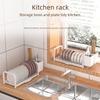 Single-Layer Kitchen Bowl & Dish Rack for Cabinet Storage and Drainage