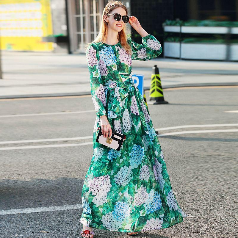 

Women s Clothing Elegant Chiffon Slimming Long Dress Silk Scarf Flower color S