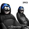 Funny Internet Celebrity Car Seat Headrest Cover Mask Universal Protection Headrest Covers Headrest Car Interior
