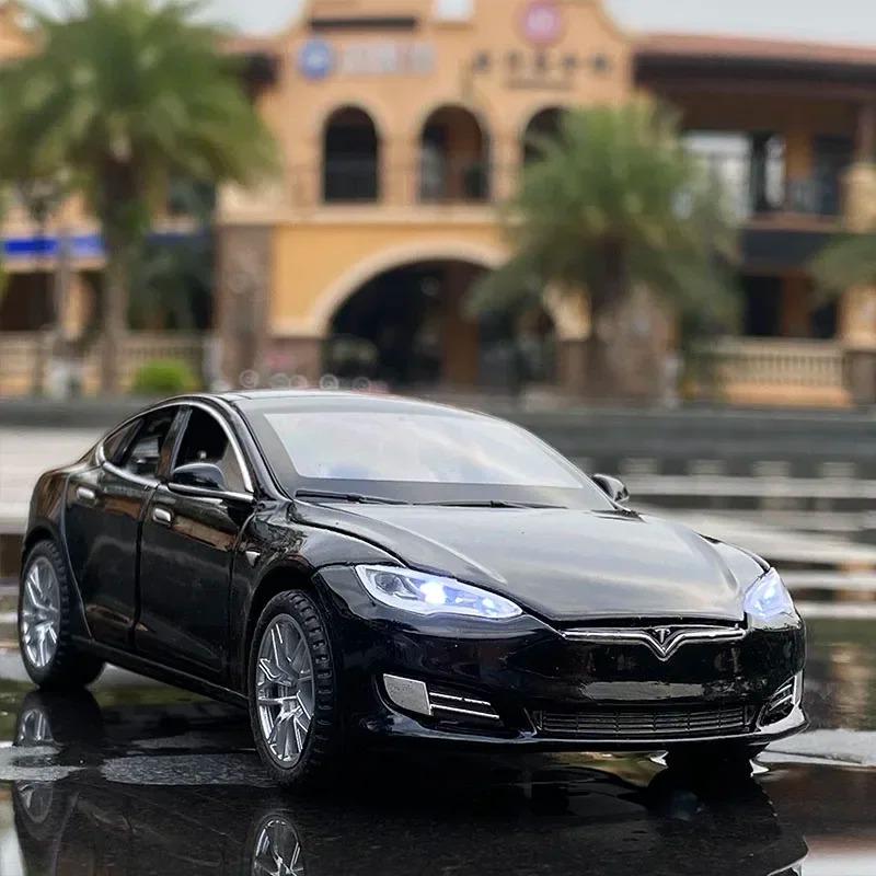 1:32 Model X Model S Alloy Car Model Diecasts Metal Toy Vehicles Car Model Simulation Sound and Light Collection Kids Gift