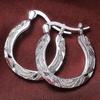 New 925 Silver Women Hoop Earrings Ethnic Style Party Daily Wearable Versatile Female Accessories High Quality Jewelry