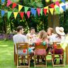 50-1000mm Colorful Pennant Banner Flags Multicolor Rainbow Triangle Flags String for Festival Outdoor Birthday Party Decor