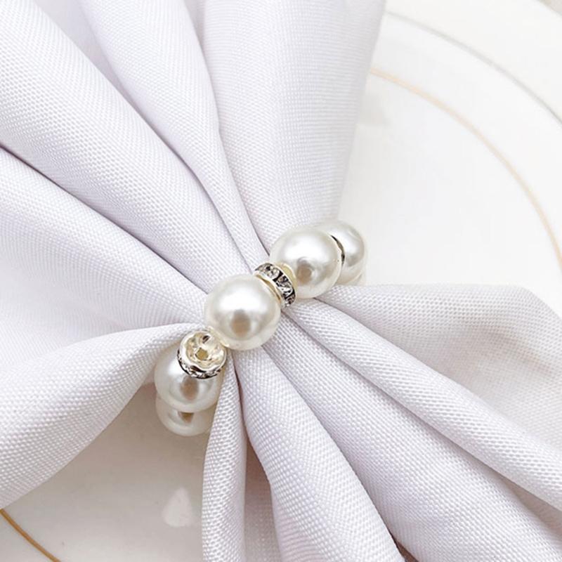 Unique Table Ornaments for Sophisticated Settings Chic Table Accessories Eye catching Pearls Napkin Rings