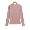 Women's Deep V-Neck Lace-Up Long Sleeve Slim Fit Autumn Top