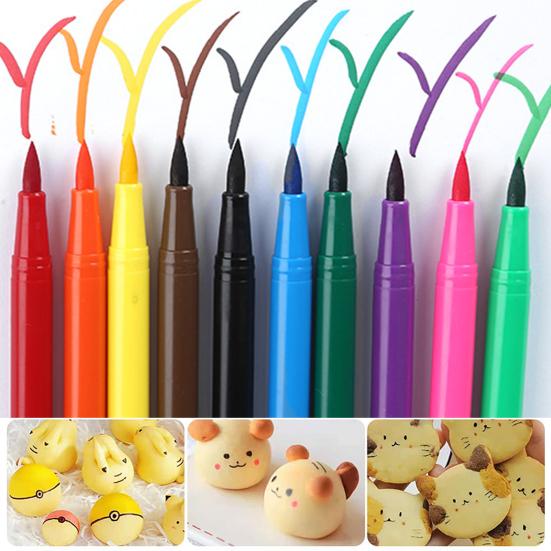 0.7mm Nibs Natural Tone Food Color Pen Food Grade Safety DIY Double Head Cookie Decorating Edible Ink Marker Kitchen Tools