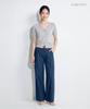 Roem Back Elastic Wide Denim Pants Rmtjg26G14