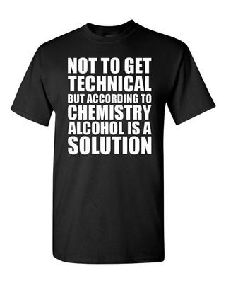 Adult Alcohol Is A Solution Beer Whiskey Funny Drunk Humor Parody T-Shirt Tee Unisex T-Shirt