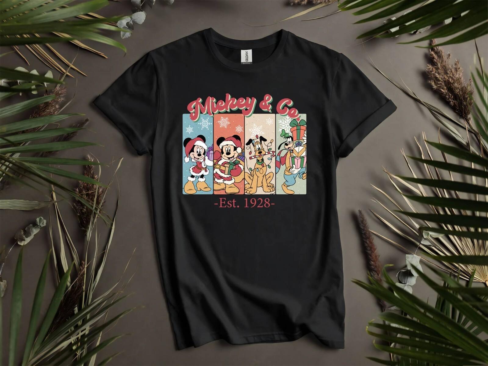Mickey Co Est 1928 Christmas T-shirt T shirt Men Women Unisex Tshirt I189 S