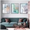 Wall Pictures Geometric Print Living Room Decor Poster Decorative Marble Abstract Canvas Painting Alcohol Ink Posters And Prints No Frame