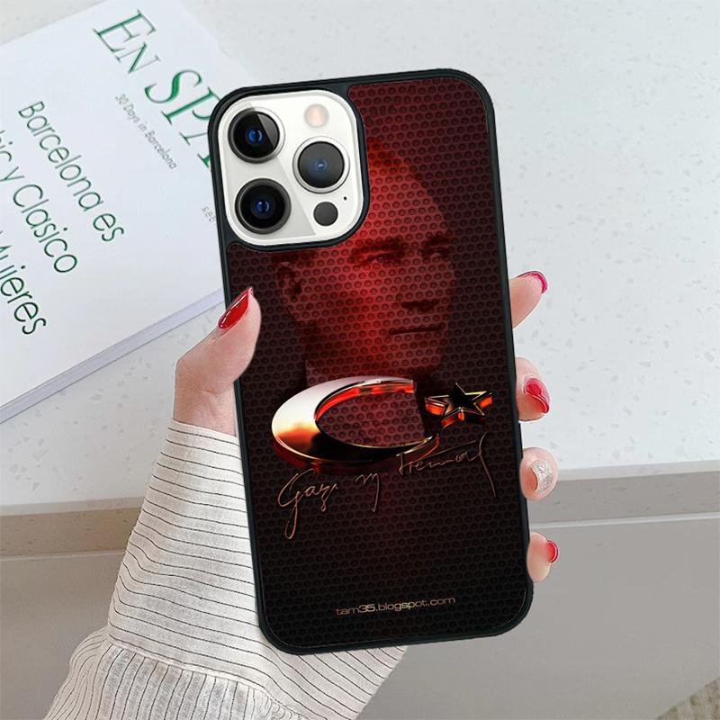 Mustafa Kemal Ataturk Signature Phone Case cover For iPhone 17 15 16 14 13 12 11 Pro Max Coque For Apple PLUS fundas