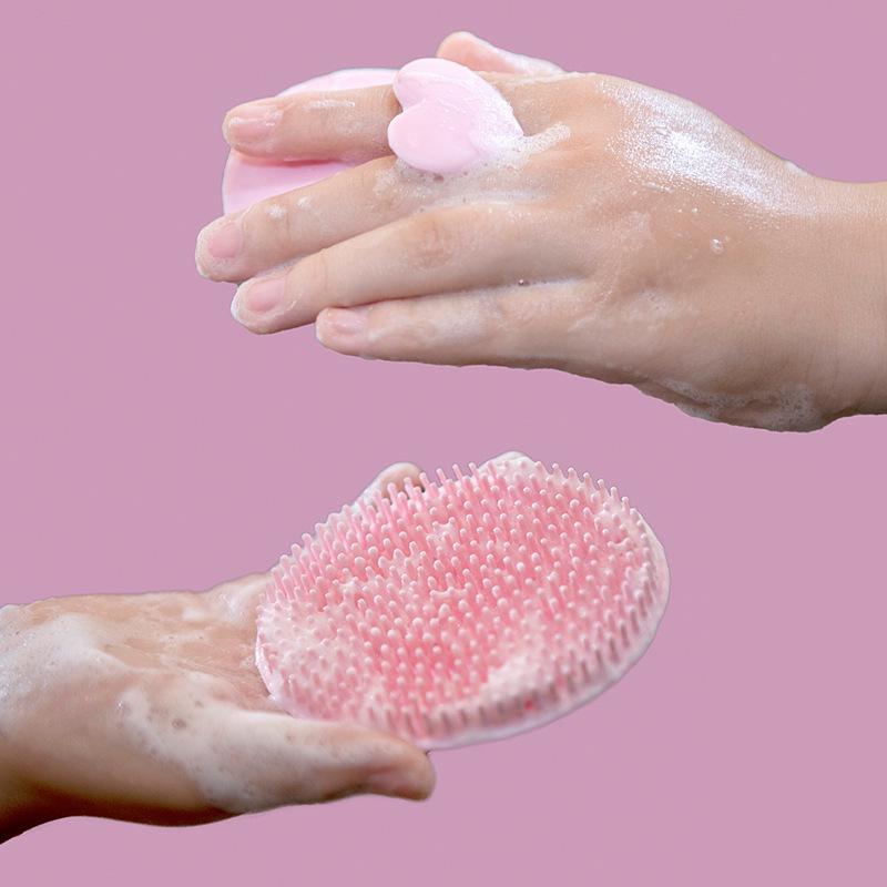Silicone Bath Brush & Children's Comb with Fine Bristles for Exfoliating & Massage
