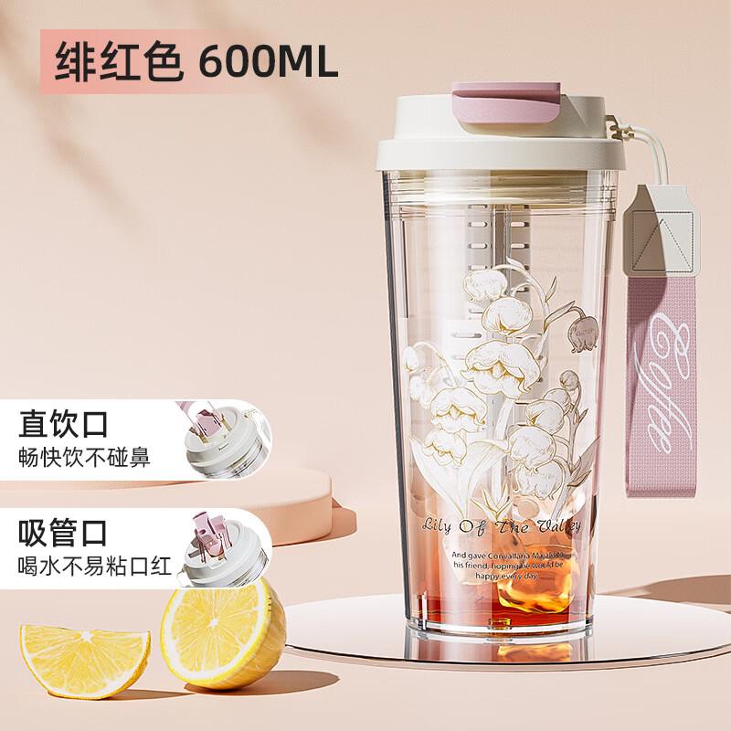 

Shangqi Lily of the Valley Portable Tritan Straw Cup