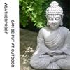 Statua di Buddha da Giardino Vintage da 9 Pollici Statuetta Scultura Buddismo Zen da Interno Esterno Giardino Decorazione Ornamento per Casa Ufficio Negozio