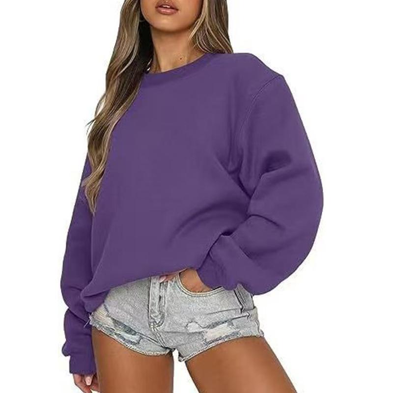 Women's Casual Fashion Round Neck Long Sleeve Sweatshirt