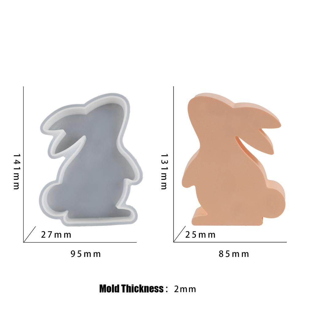 DIY Drip Mold Easter Three-dimensional Cute Rabbit Silicone Mold Soap Mold Rabbit Aromatherapy Candle Mold