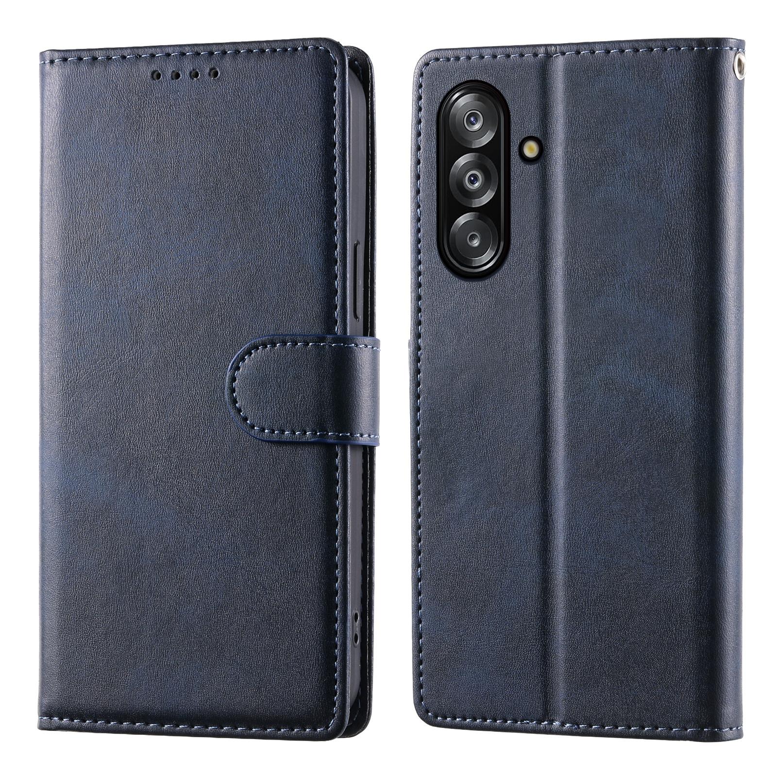 

Wallet Case For Samsung Galaxy A26 5G/A17 5G/A17 4G/A16 5G/A16 4G Calf Texture PU Leather Flip Phone Cover with Wrist Strap