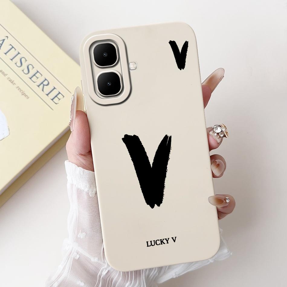 For Infinix Smart 10 2025 Lucky Initial Letter Phone Case For Infinix Smart10 Soft Silicone Shockproof Cases