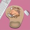 Comfortable Cat Mouse Mat Cute Cartoon Wrist Support Pad Black Cat Animal Mouse Pad  Gaming Use