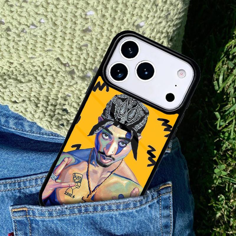 Tupac 2pac Shakur soft Phone Case For iPhone 17 AIR 16 Pro Max 15 14 Pro 11 12 13 Shockproof Silicone Cover