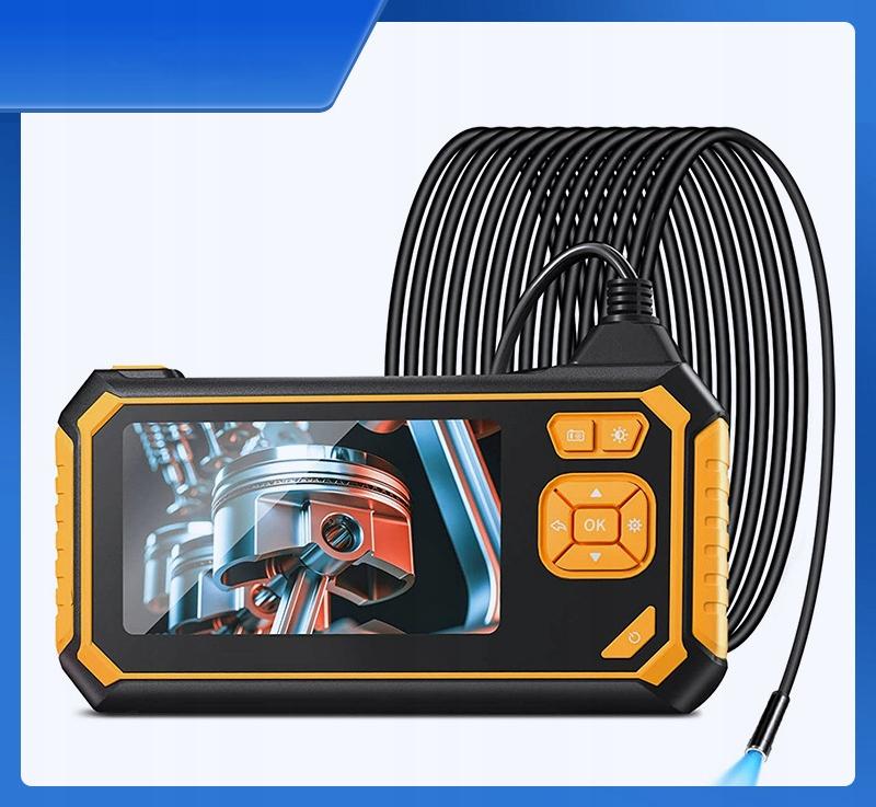 Endoskop kamera inspekcyjna full hd 5m ip67 wodoodporny wyświetlacz lcd usb