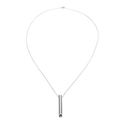 Mindful Breathing Necklace Stainless Steel Reduces Stress Portable Anxiety Whistle Necklace for