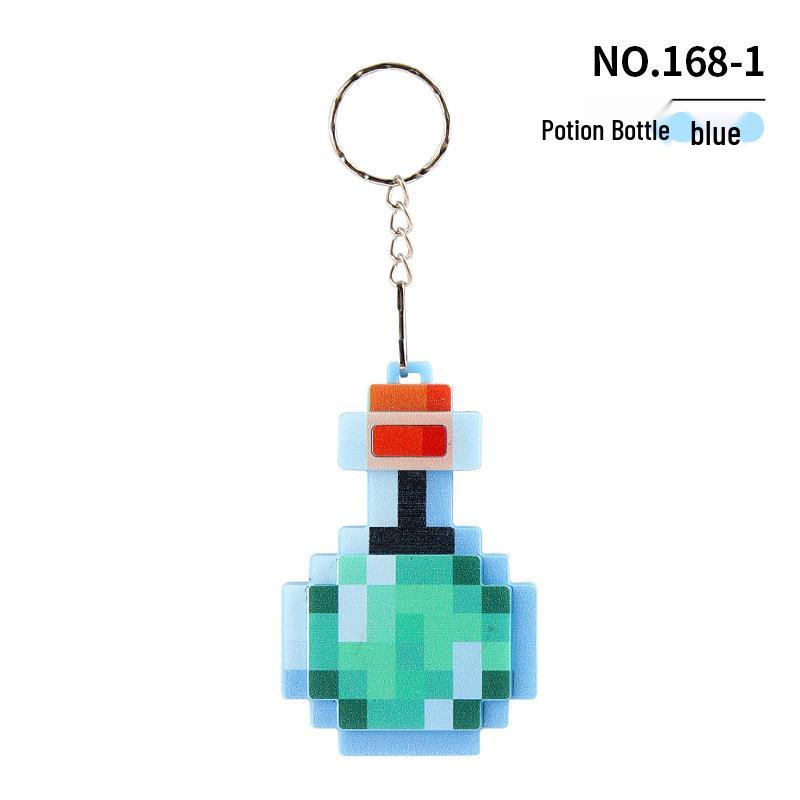 Svítící Pixelová Lektvarová Krumpáč Klíčenka Přívěsek na Batoh - Kreativní Hračka Příslušenství