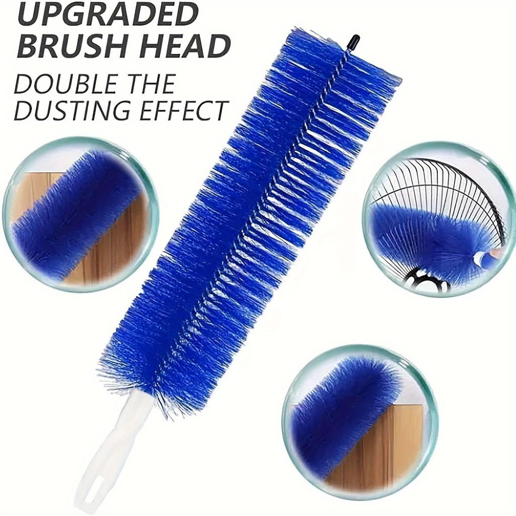 Versatile Fan Duster Brush - Bendable, Washable Microfiber Cleaner For Blinds, Doors & Windows - Non-Electric, Commercial Grade