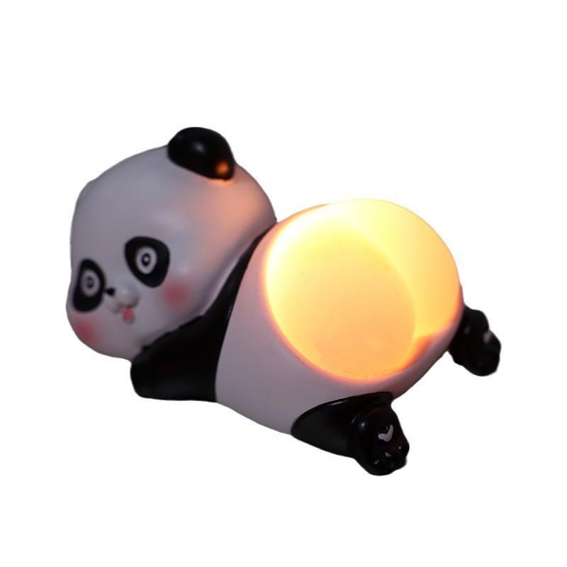 Cute Panda Pig Animal Resin Desk Toy With Soft Elastic Butt For Office Decor And Stress Relief