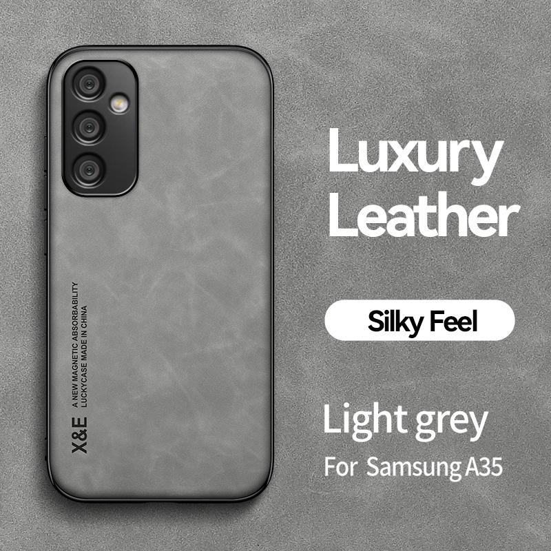 For Samsung Galaxy A35 5G Case Luxury Magnetic Holder Leather Phone Case For Samsung A35 A 35 35A SM-A356E Shockproof Back Cover