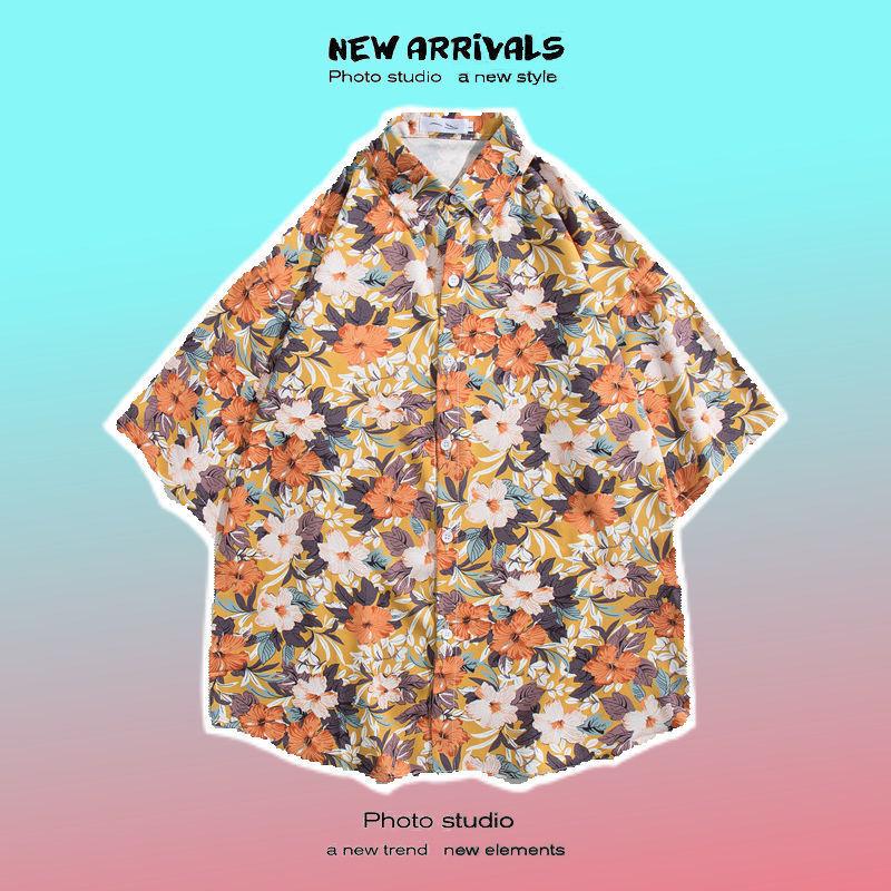 Модные летние гавайские пляжные рубашки с цветочным принтом — фото 8