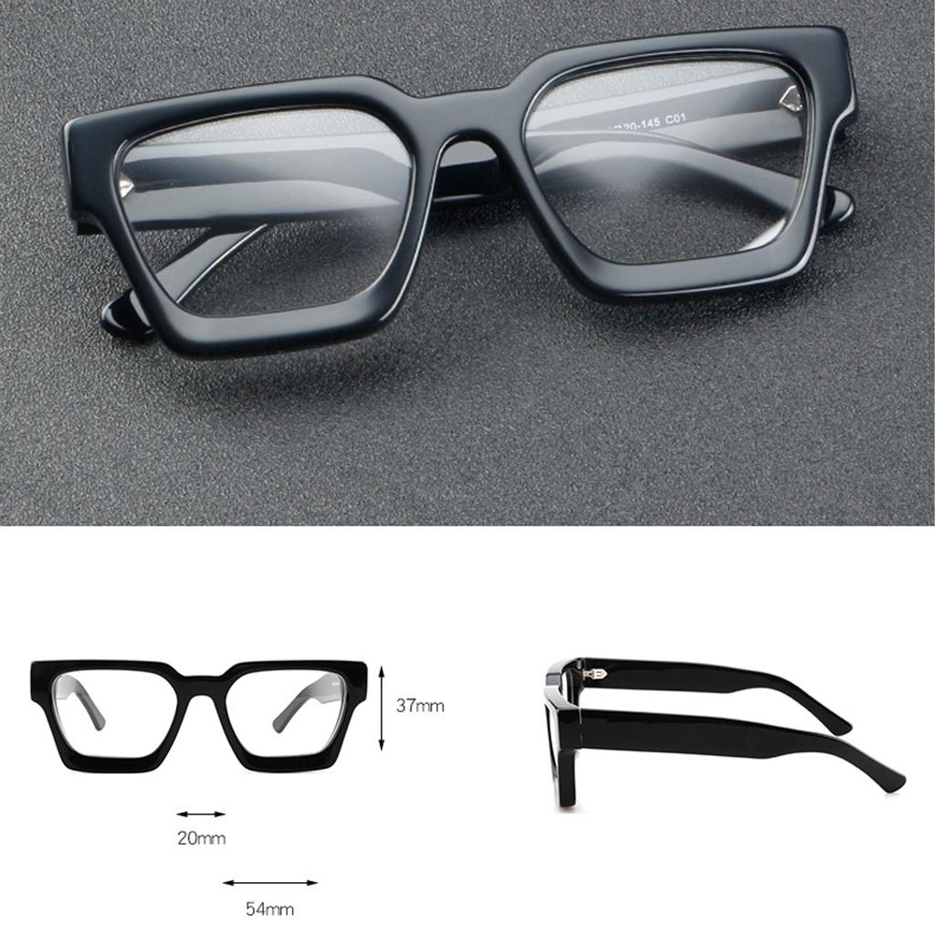 Vintage Big Wide Legs Acetate Glasses Frames High Quality Optical Eyewear for Women and Men