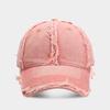 Trendy Brand Frayed Brim Baseball Cap Denim Washed Vintage Craft Unisex Versatile Street Style