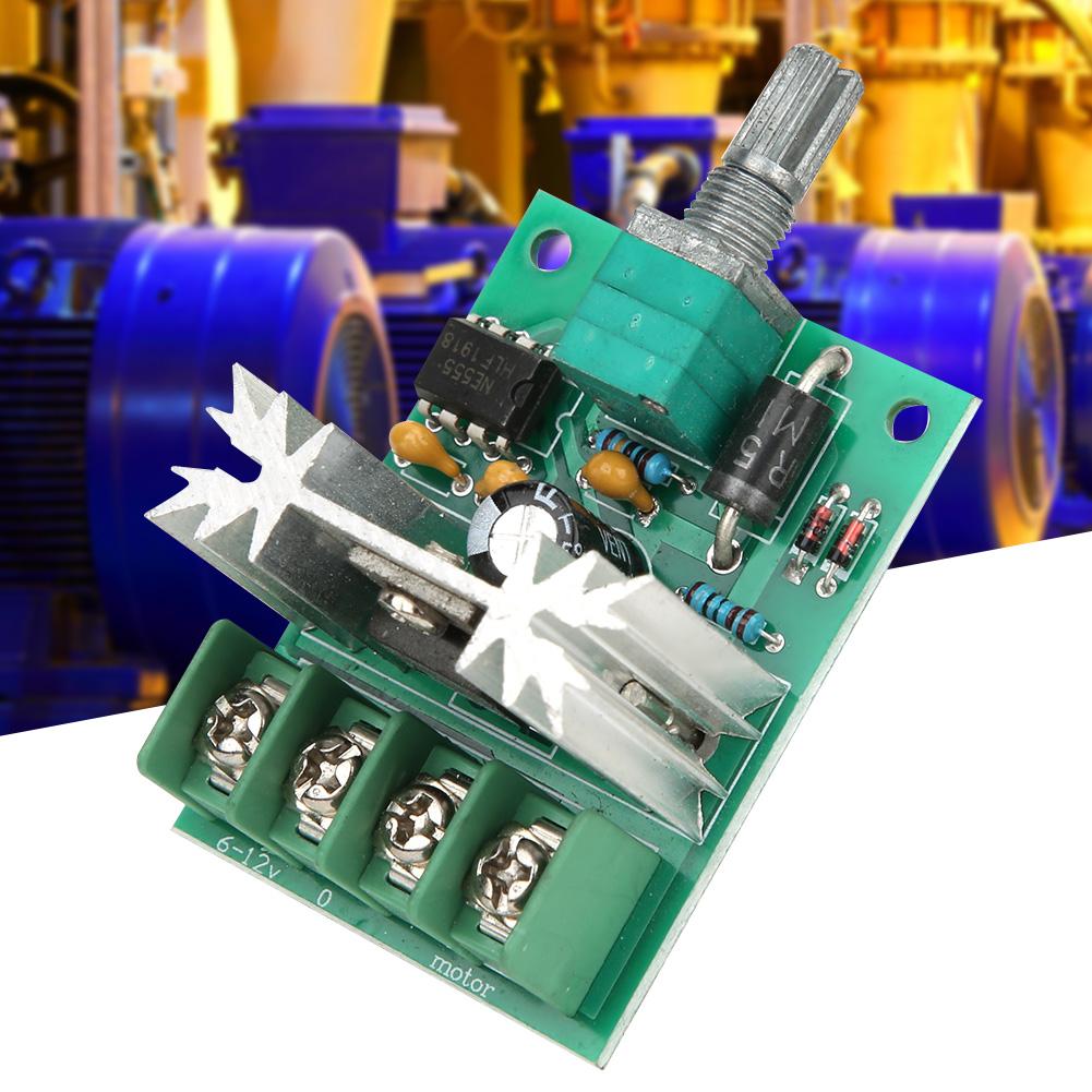 PWM DC Motor Geschwindigkeitsregler Steuerschalter mit Aluminiumlegierungsknopf DC612V 6A