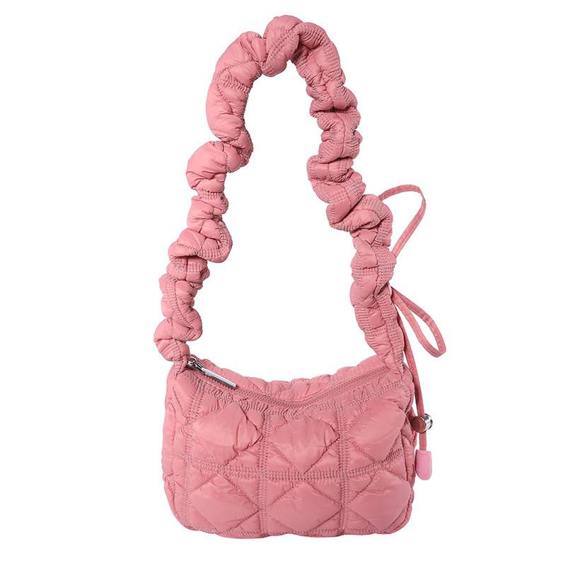 Cotton Shoulder Bag For Women Waterdrop Style With Zipper Closure For Casual Outings