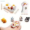 Japanese Style Underglaze Flying Cat Ceramic Chopstick Rest Simple Oval Spoon Bracket Utensil For Kitchen