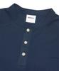 NOMANUAL Nm Henley Neck Waffle Long Sleeve Tee - Dark Navy