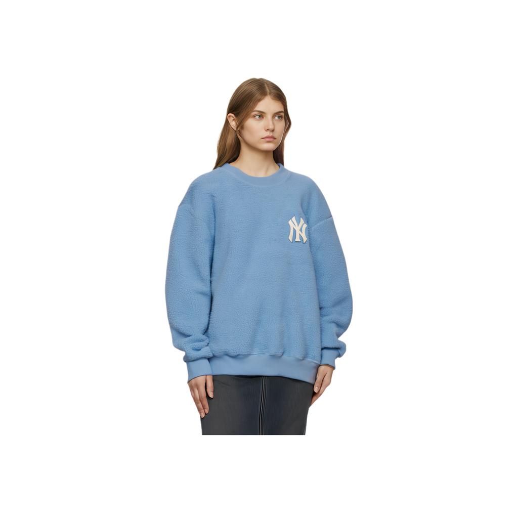 New MLB Base Logo Sweatshirts Unisex Blue 3AMTF5116-50BLL