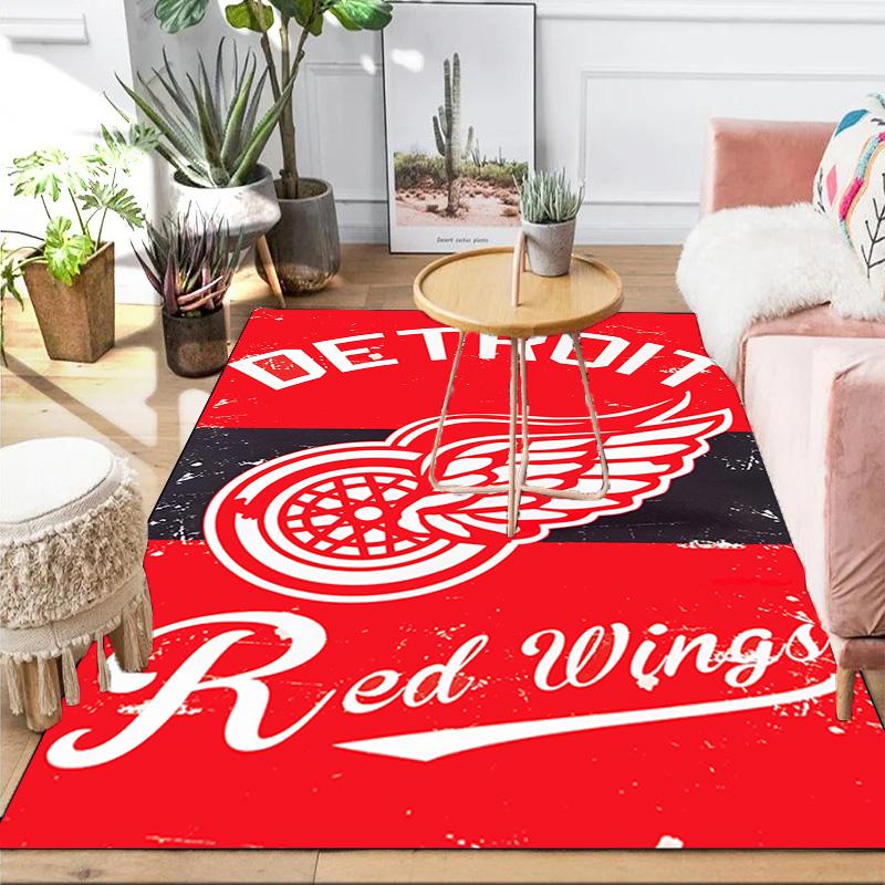 Vintage Detroit Wings Logo Area Rug Suitable for Indoor And Outdoor,Carpets for Kitchens, Homes, Offices, Living Rooms,Home Decor,Christmas Gift