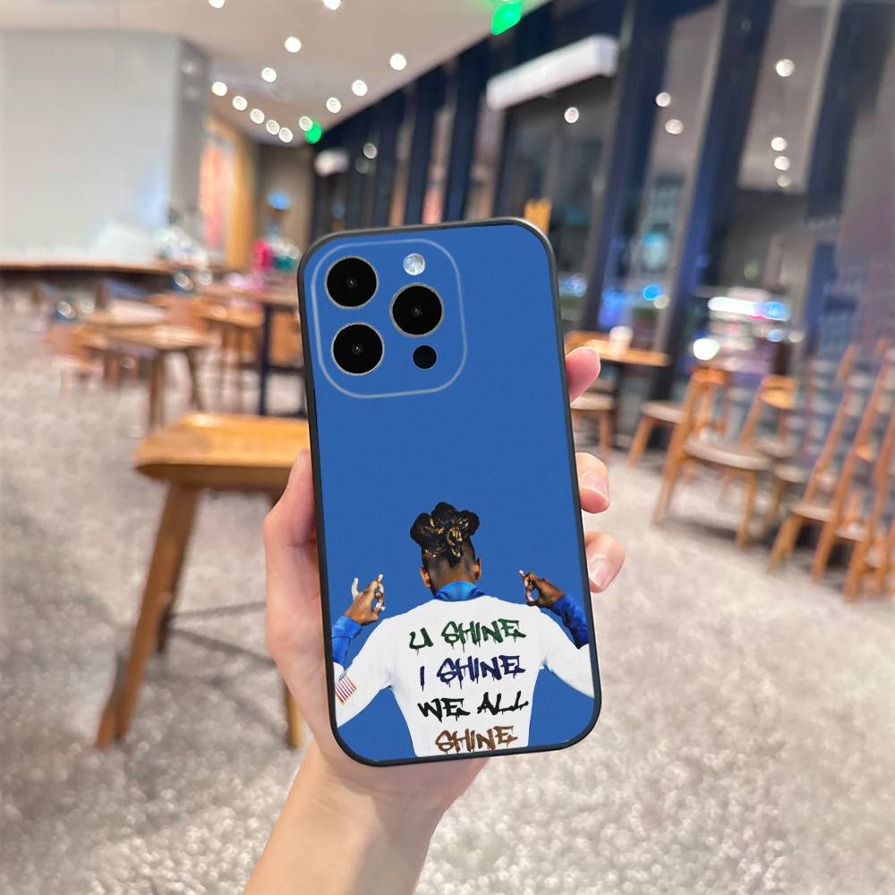 Y-YNW M-Melly Rapper Phone Case For iPhone17,16,15,14,13,12 Plus,Max Soft Silicone Black Cover iPhone13PRO