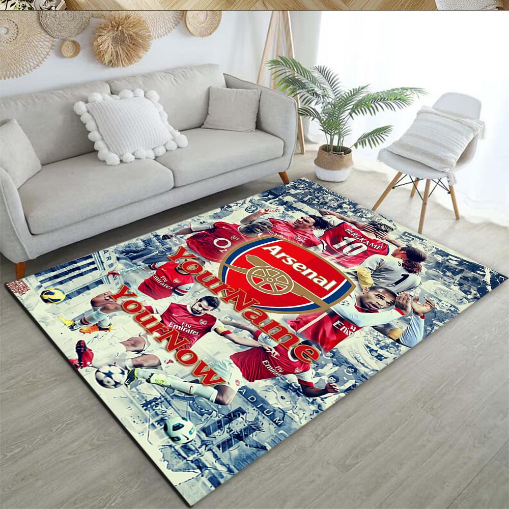 Arsenal Customized Name Floor Mat Design for Entryway Balcony Kitchen Study room Antislip Carpet Anime Office Decor