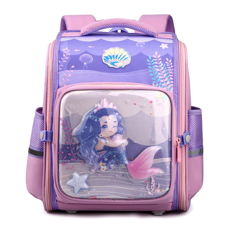 Large Capacity Lightweight Nylon School Backpack With Fun Cartoon Design For Boys And Girls