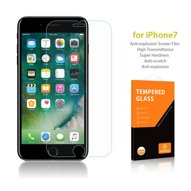 

AMORUS for iPhone 8 Plus/7 Plus Screen Tempered Glass Protector Guard 2.5D Arc Edge Type A
