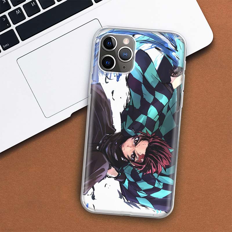 Kimetsu No Yaiba Demon Slayer Handyhülle Für Apple iPhone 11 12 13 14 Pro 7 XR X XS Max 6 6S 8 Plus + Mini 5 SE Druck Weiche Hülle