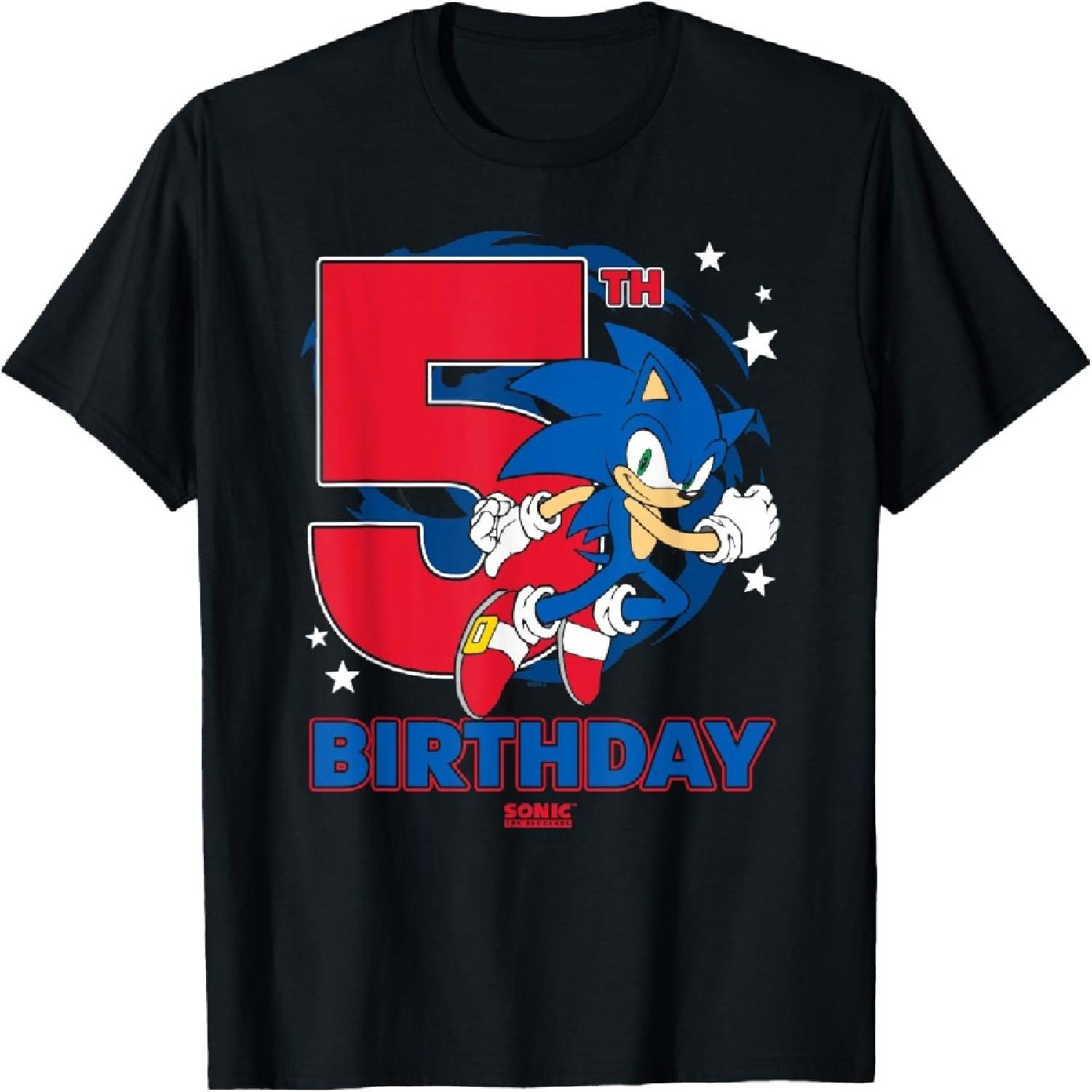 

Sonic The Hedgehog 5th Birthday Epic Sonic Big Chest Logo T-Shirt XXXXXL
