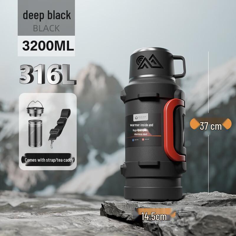 ENIVAL 3.2L 316 Stainless Steel Insulated Thermos with Tea Infuser