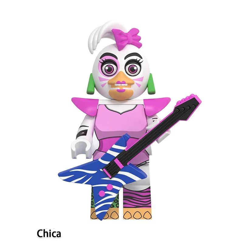 NUEVO Juego FNAF Nights Figura Mini Figuras Bloques de Construcción Esqueleto Juguetes de Terror regalo juguetes para niños molde rey