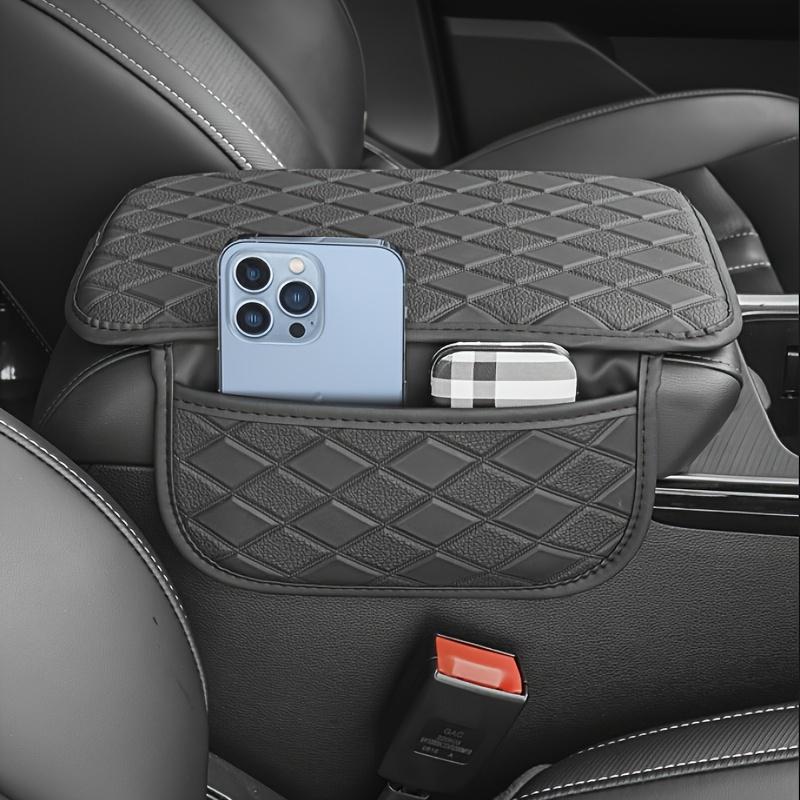 Car Armrest Box Heightening Pad Car Armrest Box Pad Multifunctional Universal Interior Leather Storage Bag