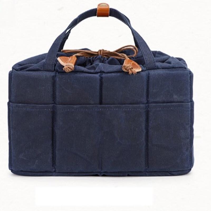 REWELL Waxed Canvas Camera Handbag